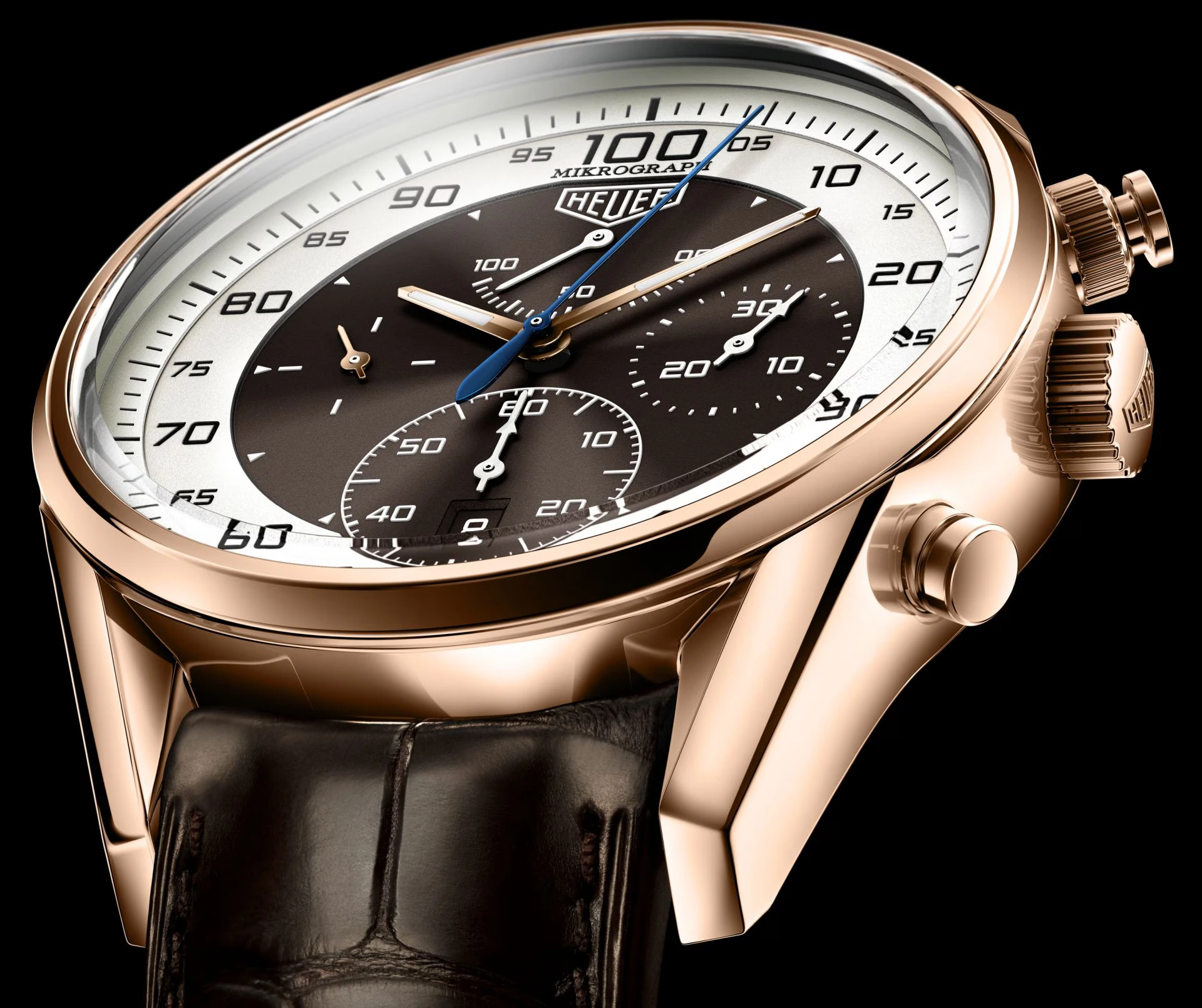 In 1916, TAG Heuer unveiled the Mikrograph, the world's first mechanical stopwatch capable of measuring 1/100th of a second.