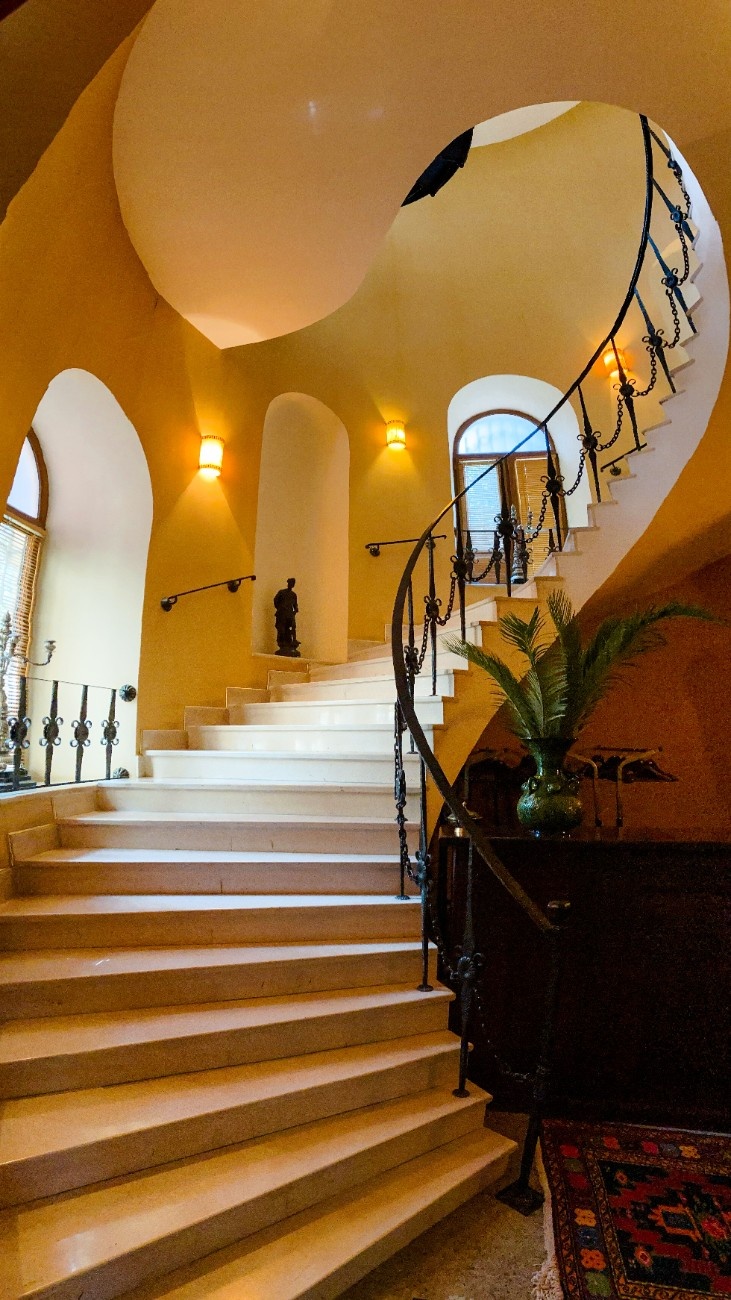 In today's finest residences, spiral staircases rarely exist simply to connect floors