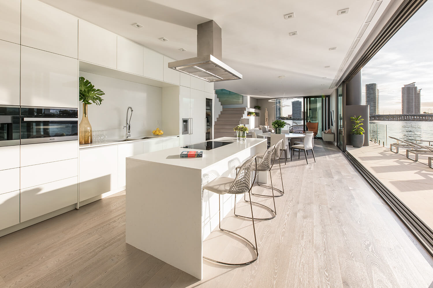 Unlike conventional beachfront properties that merely overlook the water, floating homes immerse
