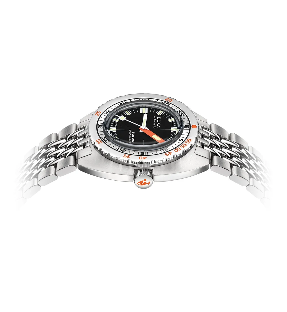 At first glance, Doxa's cushion shaped case appears to be a stylistic flourish borrowed from the late 1960s