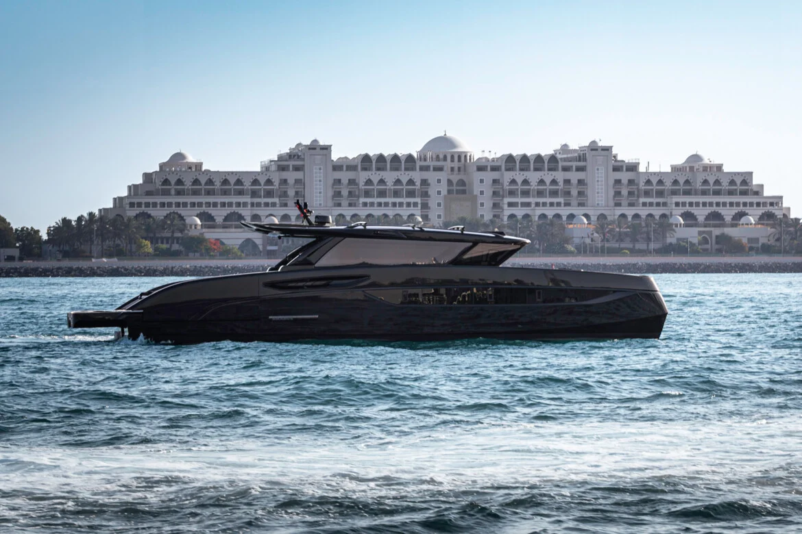 The BRABUS ULTIMA 55 measures 55.8 feet or 17 metres in length, with an 18.4 foot or 5.6 metre