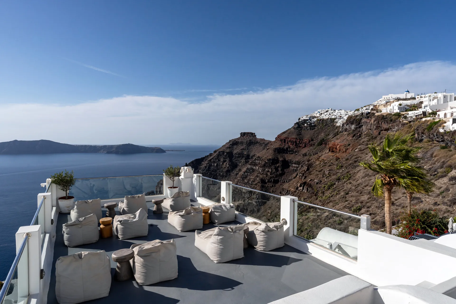 Santorini's volcanic cliffs provide one of the world's most recognisable residential landscapes