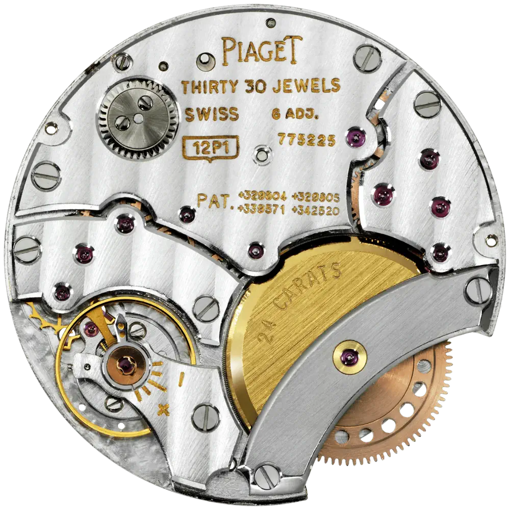 Three years later, Piaget pushed the idea even further with the 12P automatic calibre