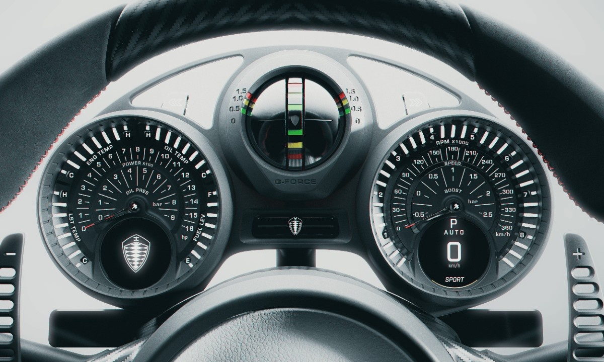 Koenigsegg has also added a new roof scoop that feeds an enlarged oil cooler