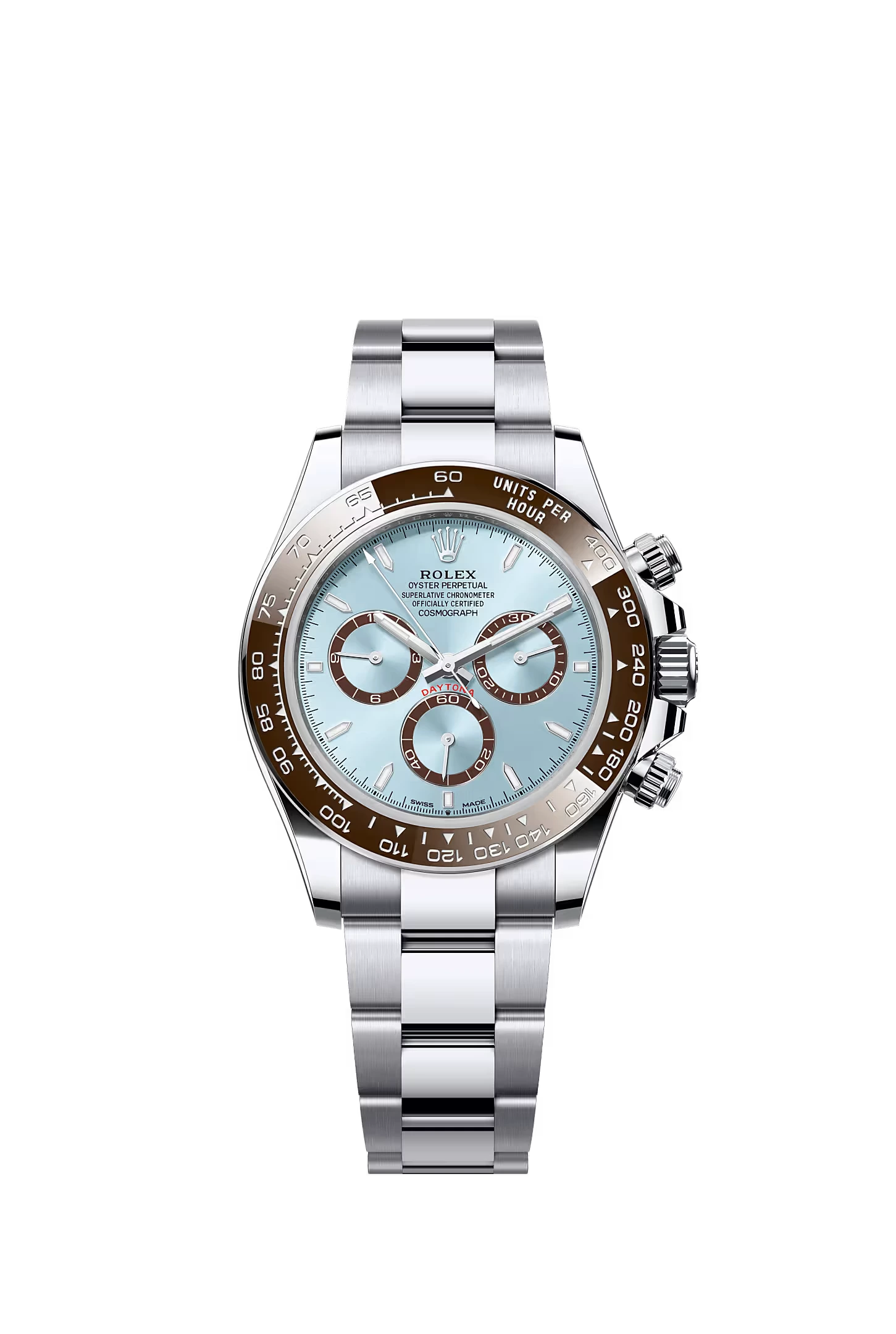 The Rolex Cosmograph Daytona Ref. 126506 is the platinum version of Rolex