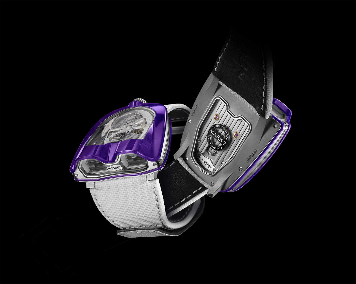 The MB&F HM8 Mark 2 features an aerodynamic case built from Grade 5 titanium
