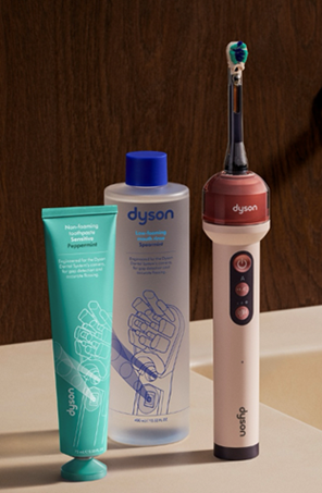 The device is also connected to the MyDyson™ app, allowing users to monitor their brushing through the camera system