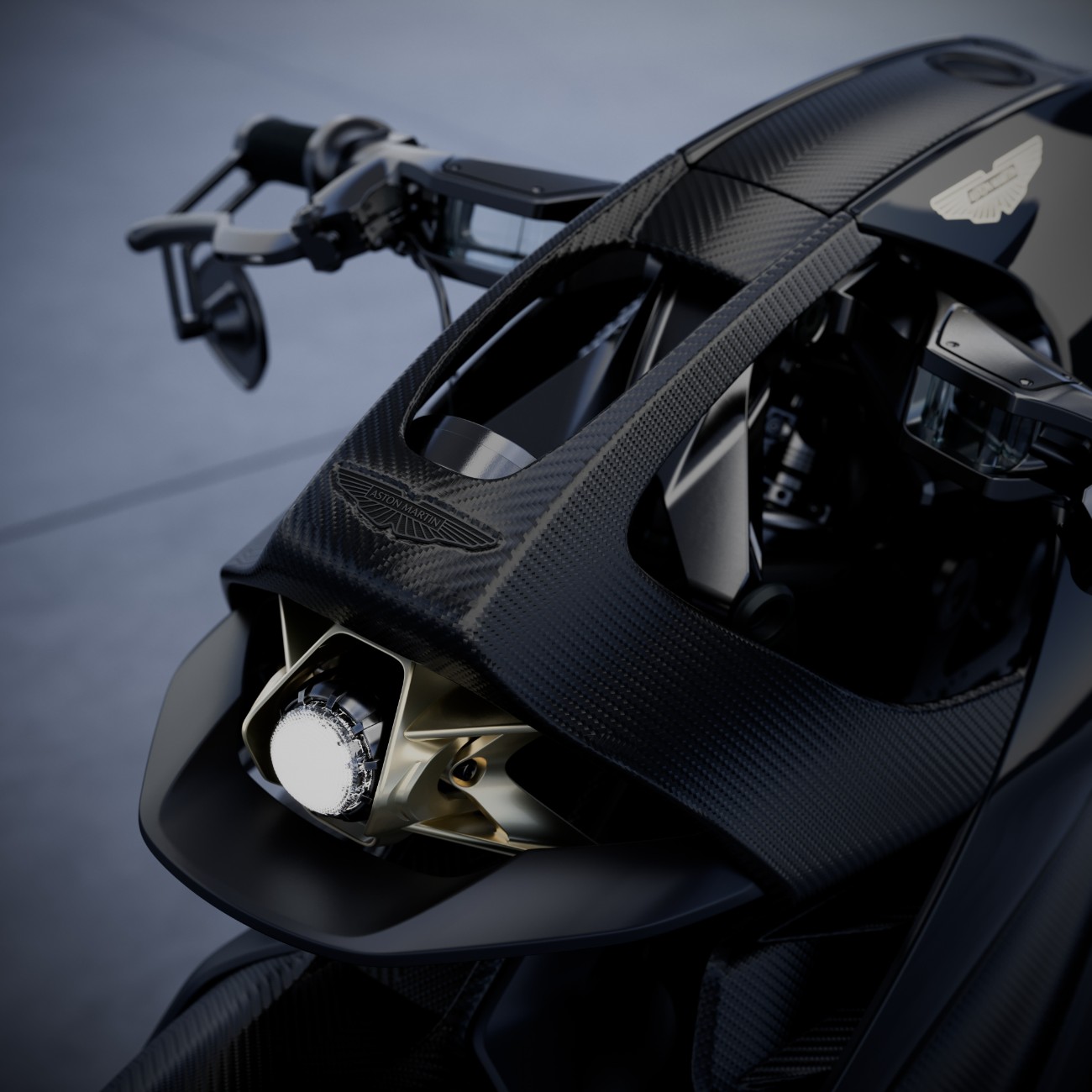 Aston Martin's signature side strake has been reinterpreted through the fairing and runs