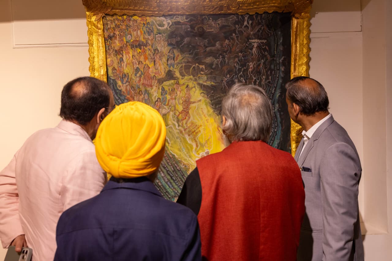 We looked at the works in terms of visual conversation rather than simply grouping them by artist. Sometimes two