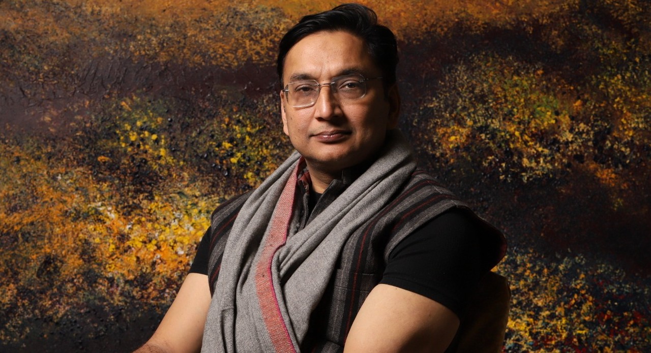 The artist behind "Bilanda" on painting with his bare fingers, turning memories of his ancestral village into texture and colour, and bringing his fourth solo show home to Delhi