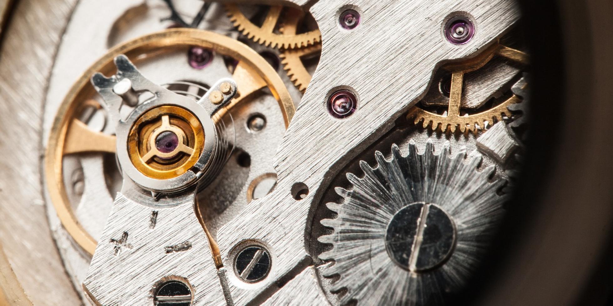 dividing time into measurable units through regular back-and-forth motion.