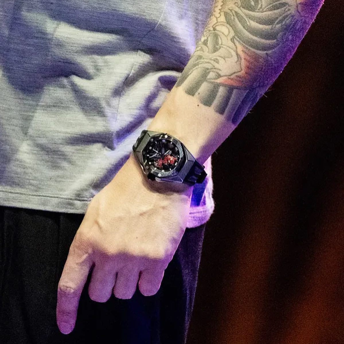 A more playful chapter in Mayer’s horological universe, the Royal Oak Concept Tourbillon “Spider-Man” combines AP’s