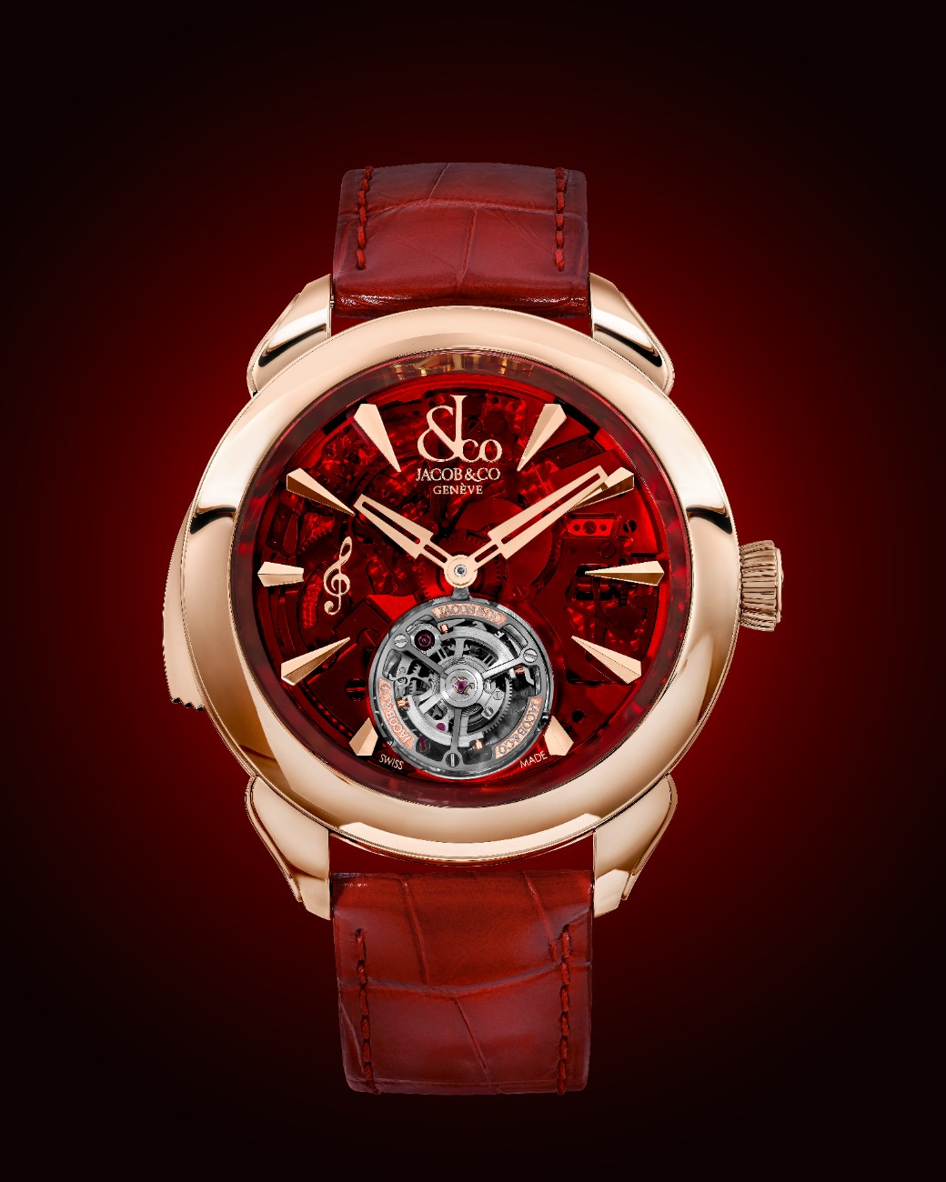 At the heart of the watch beats the manually wound Caliber JCCM04