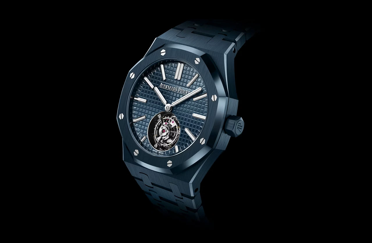 Audemars Piguet demonstrates ceramic's colour potential with its Royal Oak Selfwinding Flying Tourbillon,