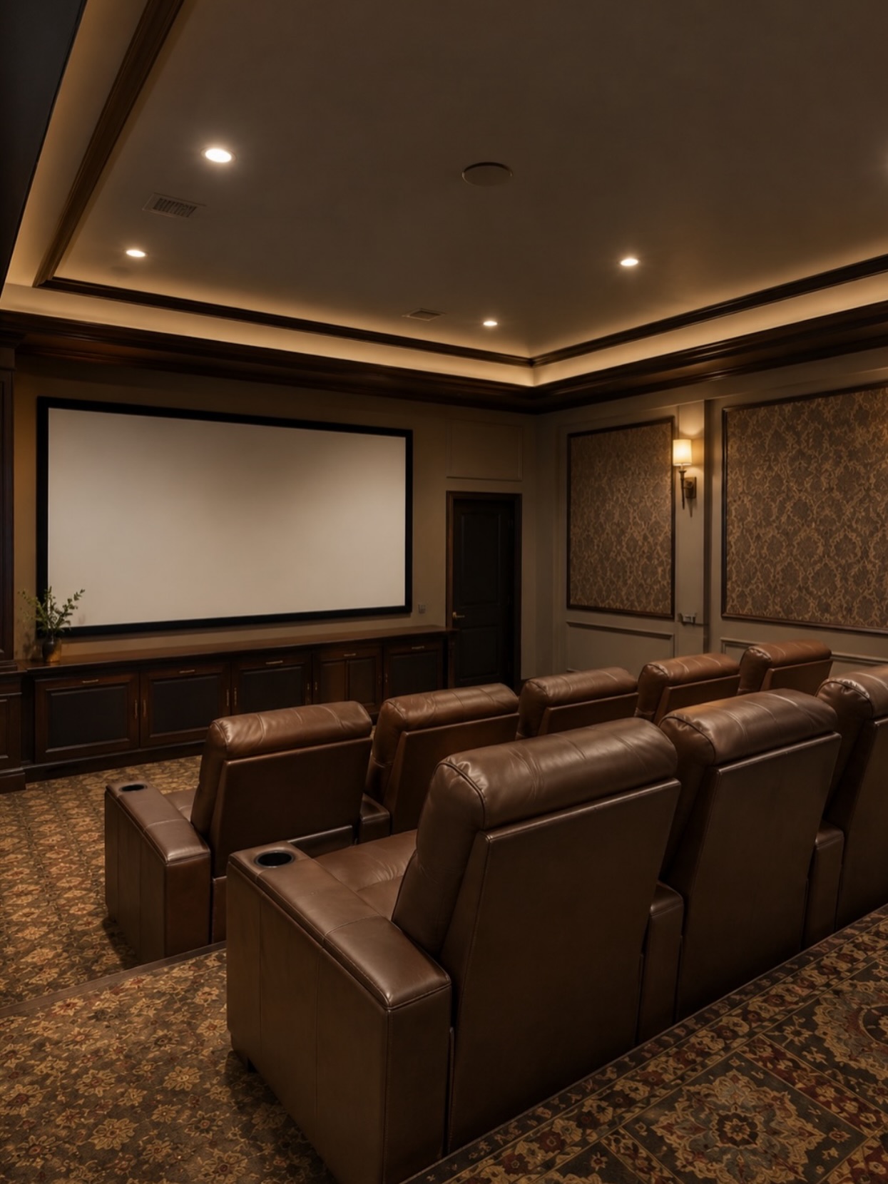 The residence also features a private home theatre, offering an opportunity to enjoy entertainment