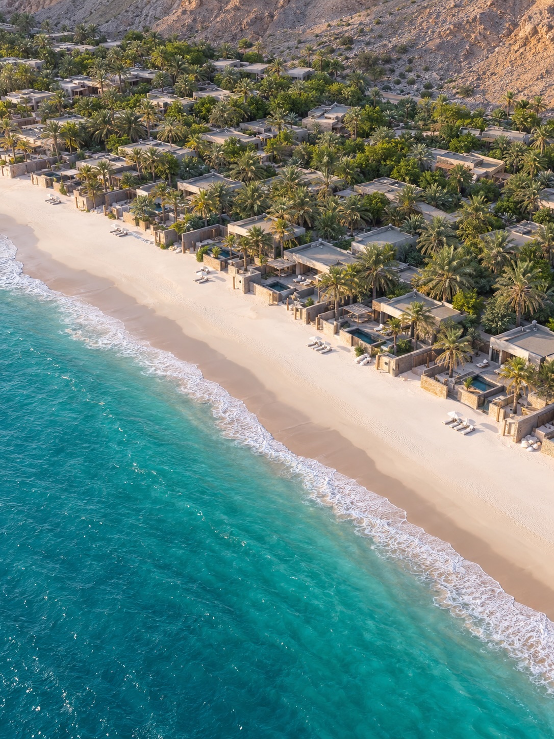 Six Senses Zighy Bay occupies a secluded stretch of coastline on Oman’s Musandam Peninsula