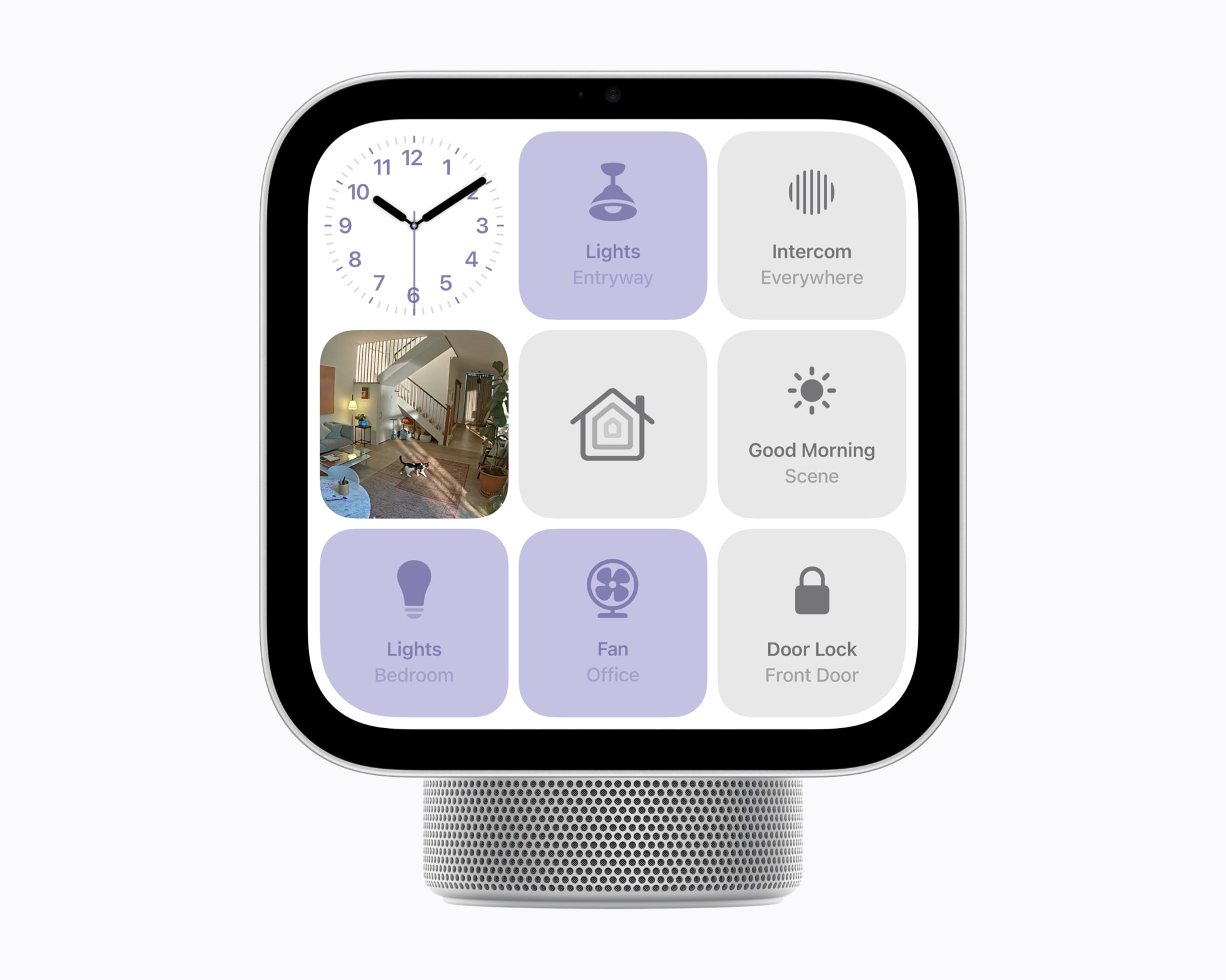HomeView can recognise up to six people, giving each household member a personalised Home Screen