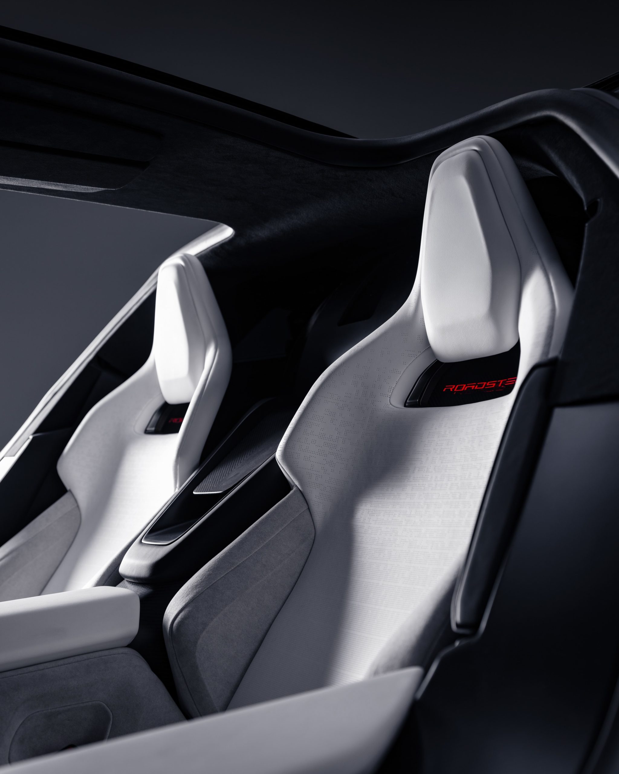 The cabin continues the minimalist theme with an Ultrawhite interior, grey microsuede detailing and supportive seat