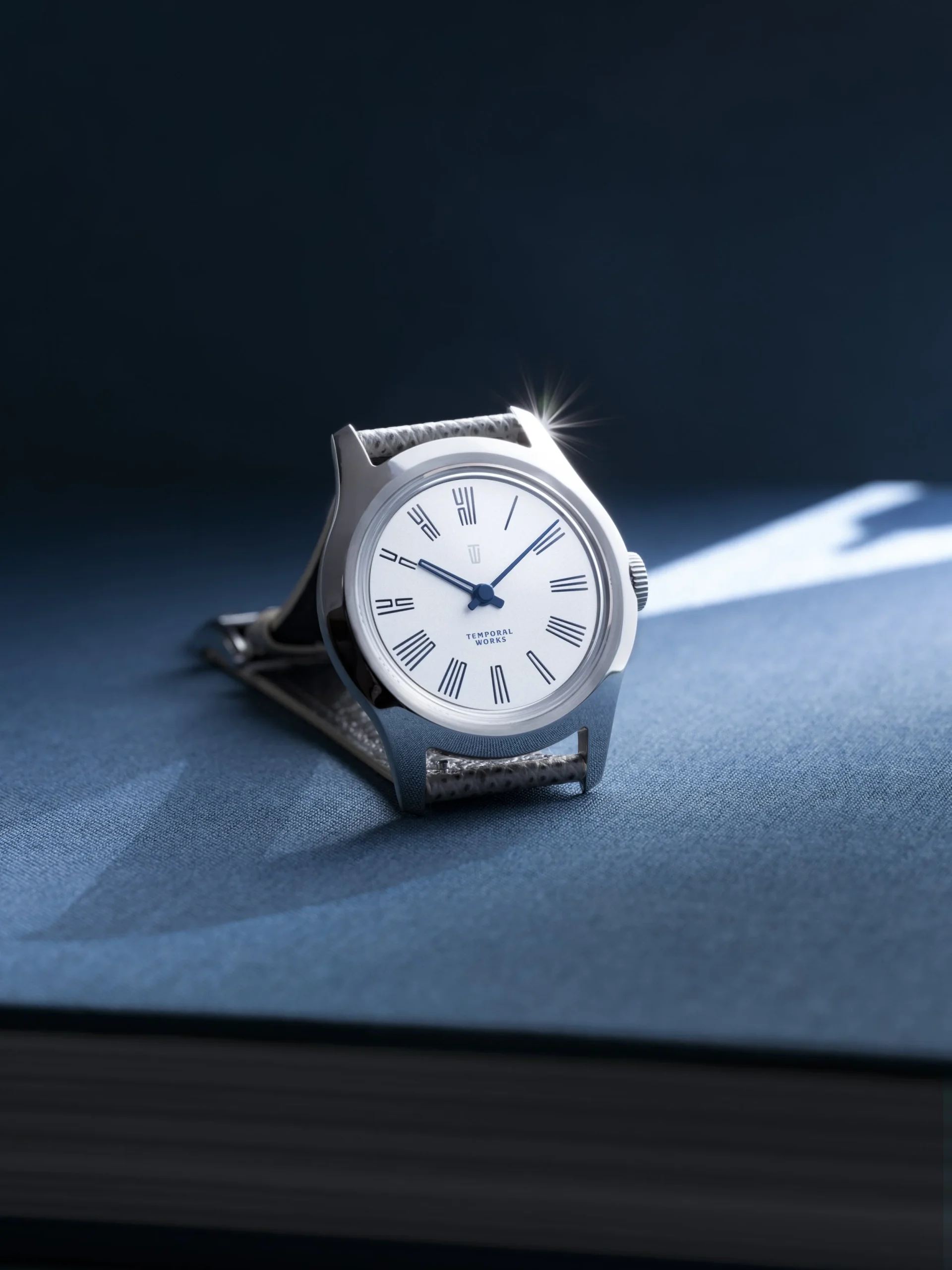 The watch features a sculptural 37mm Series A monobloc case, measuring 10mm thick with a 45.88mm