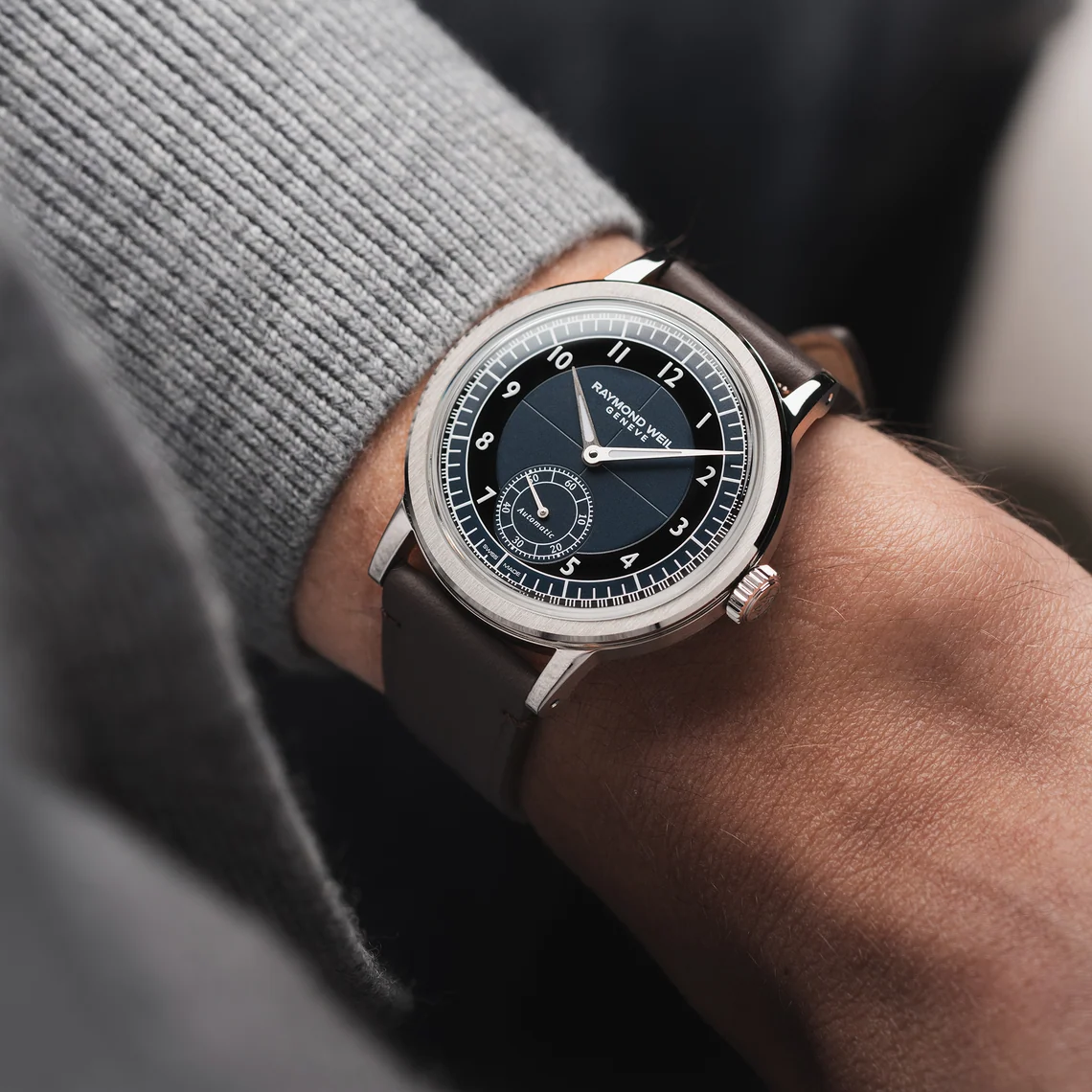 Priced at INR 2.4 lakhs (approx.), the Raymond Weil Millesime Small Seconds (Ref. 2930 STC 05642)