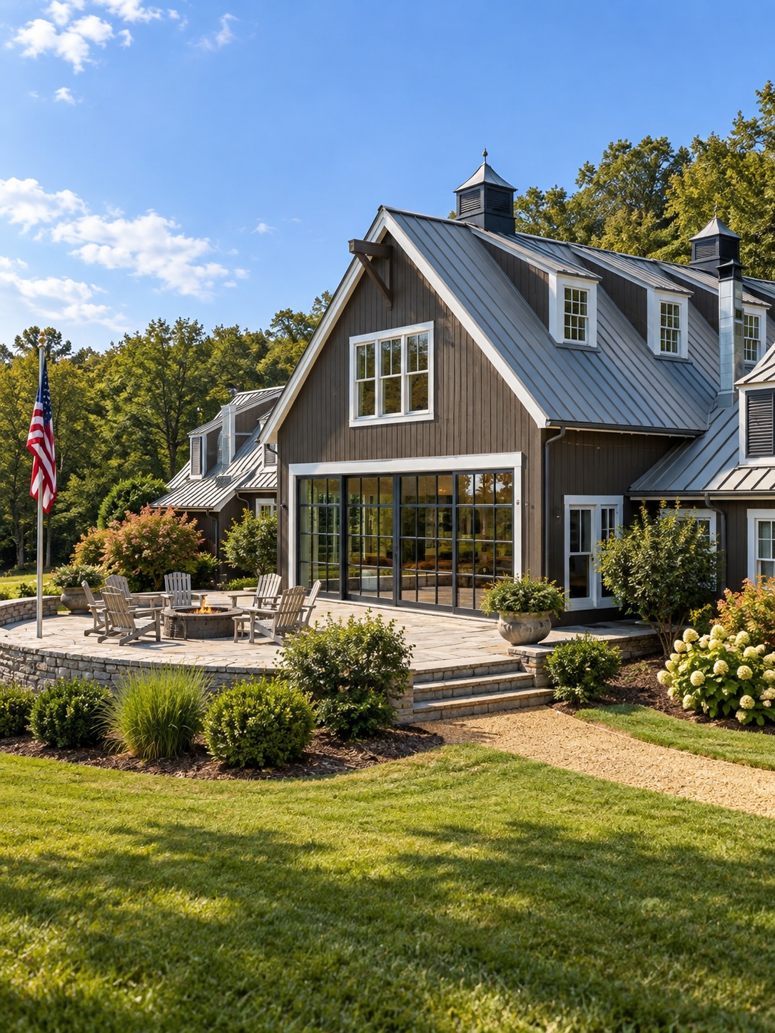 Step away from the farmhouse and the grounds keep unfolding. Two stocked ponds give the property