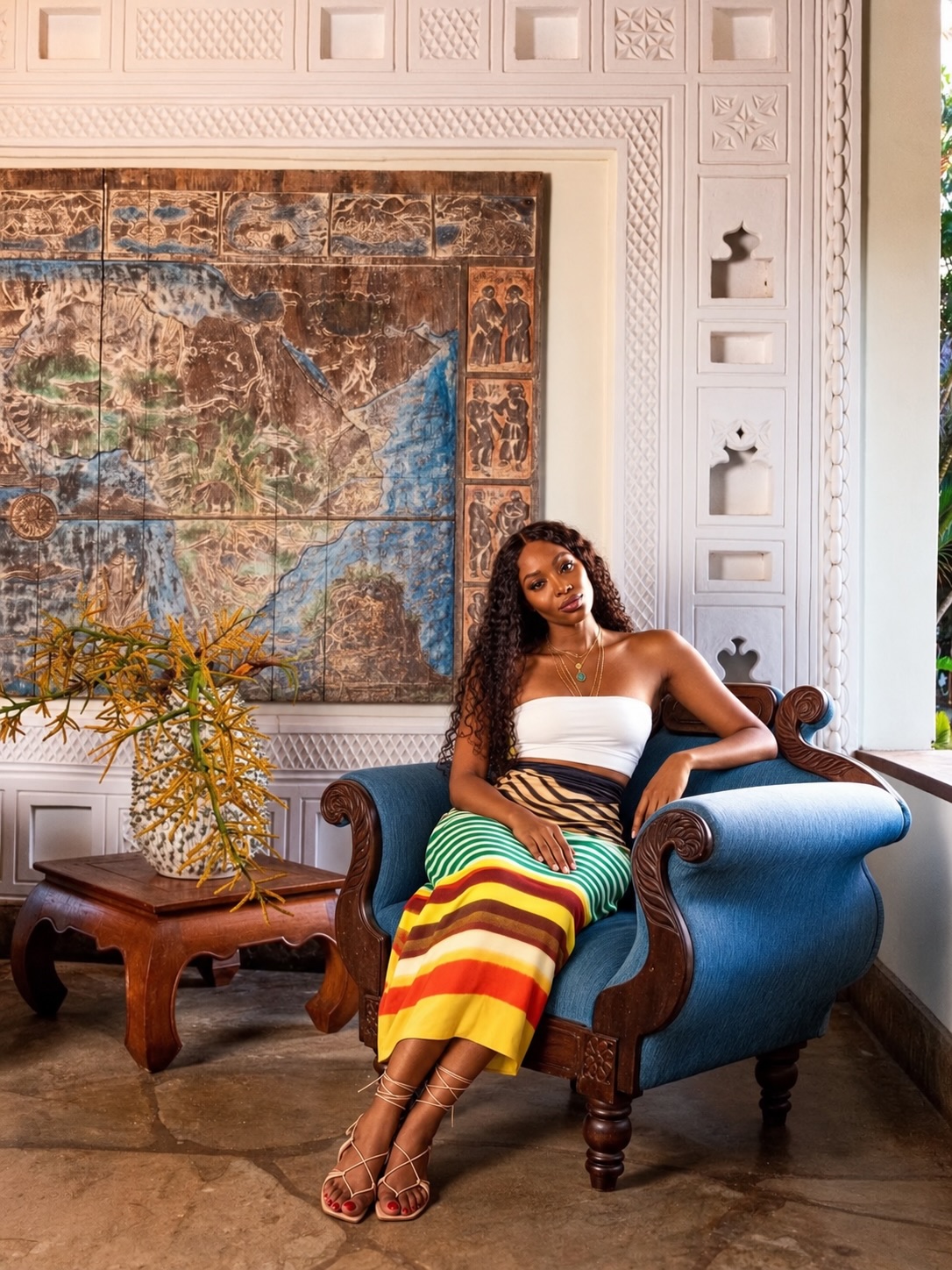 One look inside explains why. Her retreat in Malindi, on Kenya’s coast, is the kind of home that rewards a long, unhurried gaze