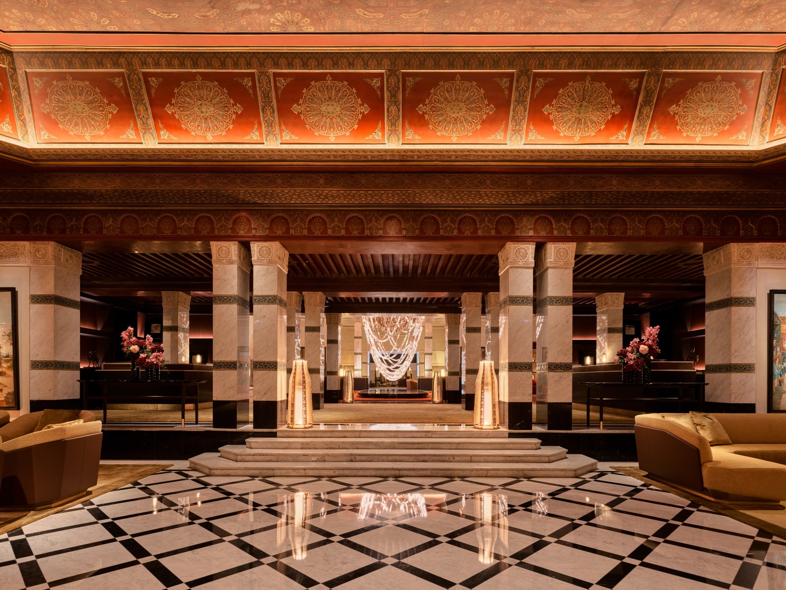 Few lobbies carry as much atmosphere as La Mamounia in Marrakech