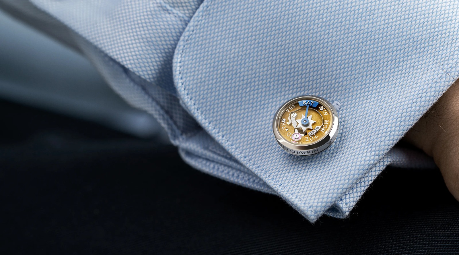 Look closely and the thing is a small theatre. An anti-reflective sapphire crystal reveals the calendar mechanism